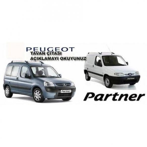 Peugeot Partner 2001-2008 Port Bagaj Tavan Çıtası Kısa Siyah