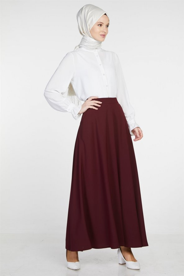 Tuğba Etek-Bordo TK-Z7623-30 - 2