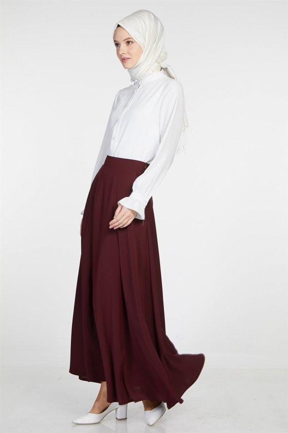 Tuğba Etek-Bordo TK-Z7623-30 - 3