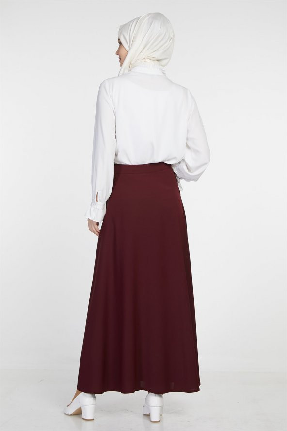 Tuğba Etek-Bordo TK-Z7623-30 - 4