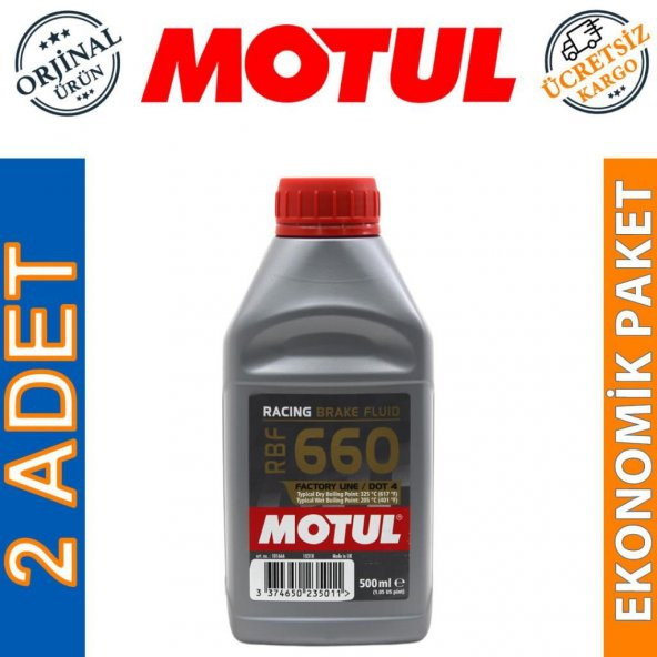 Motul RBF 660 FL Dot 4 500 ML Sentetik Fren Hidrolik Yağı (2 Adet)