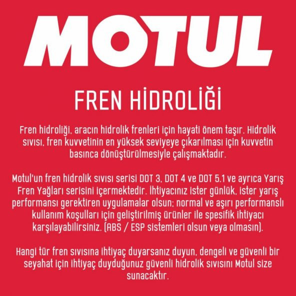 Motul RBF 660 FL Dot 4 500 ML Sentetik Fren Hidrolik Yağı (2 Adet) - Resim 3