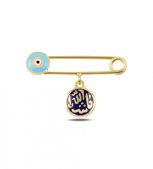 GOLD PERA Altın Maşallah Nazar Bebek İğnesi 83478