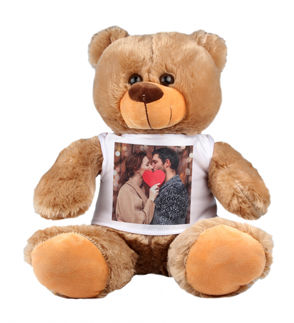 GOLD PERA Kişiye Özel Fotoğraflı Peluş Ayıcık 40 cm 81922