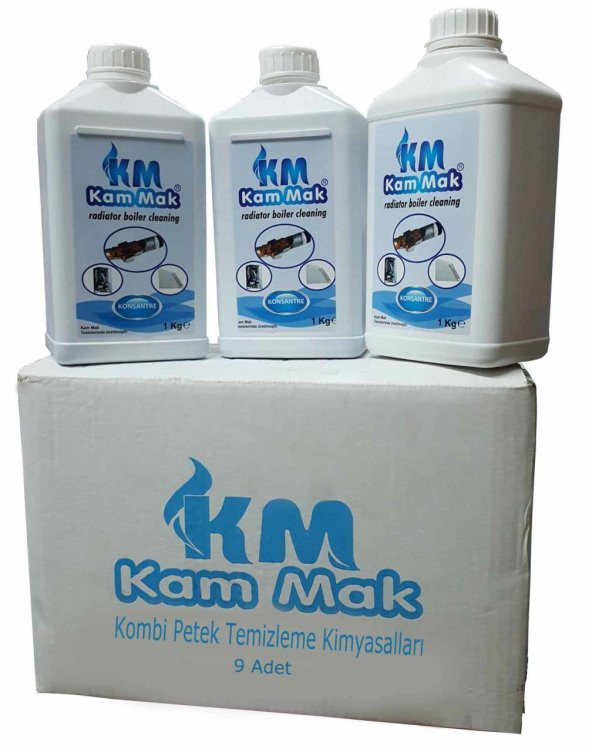 Kombi Petek Tesisat Temizleme Kimyasalı 1 Koli 9 Adet