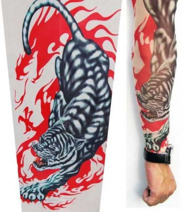 Tattoo Leopar Figürlü Giyilebilir dövme