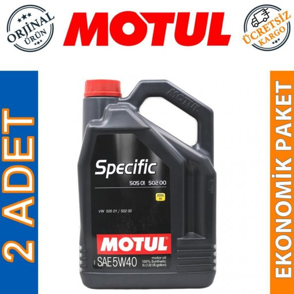 Motul Specific 505 01 502 00 5W-40 5 Lt Sentetik Motor Yağı (2 Adet)