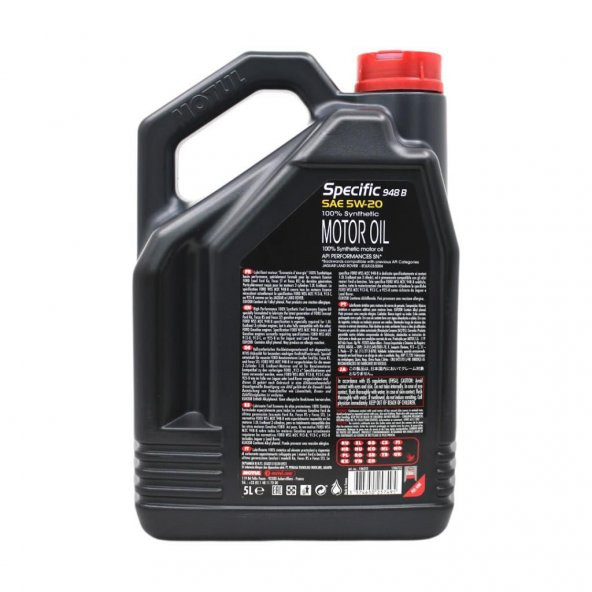 Motul Specific 948 B 5W-20 5 Lt Tam Sentetik Motor Yağı (4 Adet) - 4