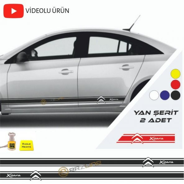 Erzline Citroen Xsara Yan Şerit Oto Sticker Sağ-Sol