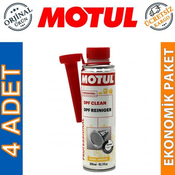Motul DPF Clean 300 ML Dizel Partikül Filtre Temizleyici (4 Adet)