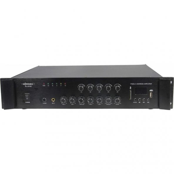 Nwork XL-6150 150 W 5 Zone Volume Kontrol Hat Trafolu Mikser Amplifikatör