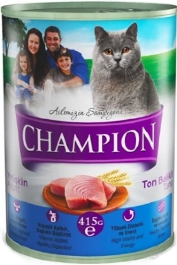 Champion Ton Balıklı Kedi Konservesi 24 Adet x 415 Gr