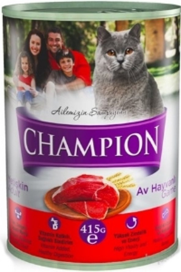 Champion Av Hayvanlı Kedi Konservesi 12 Adet x 415 Gr