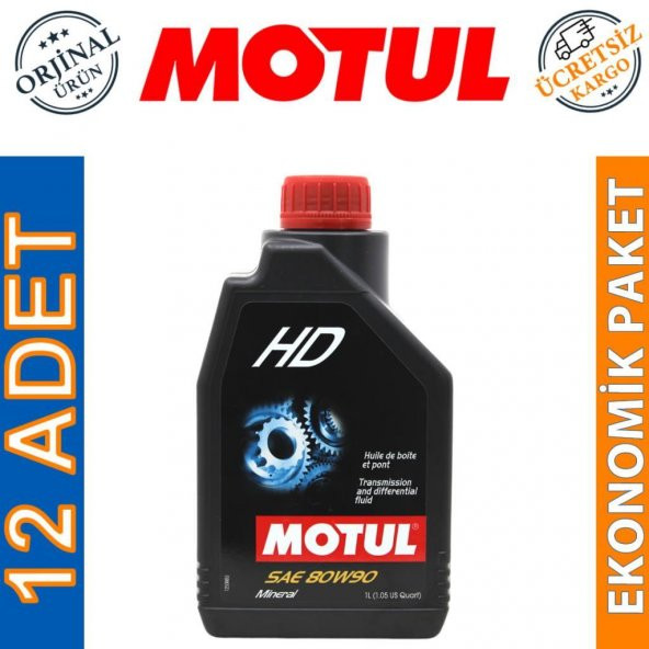 Motul HD SAE 80W-90 1 Lt Manuel Şanzıman Yağı (12 Adet)