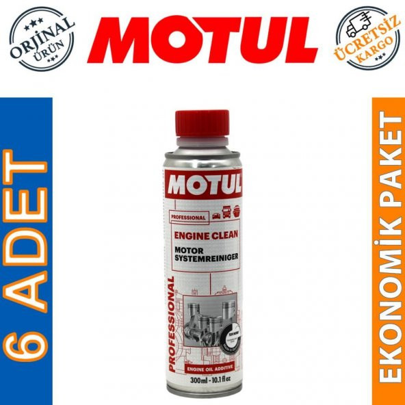 Motul Engine Clean 300 ML Motor İçi Sistem Temizleyici (6 Adet)