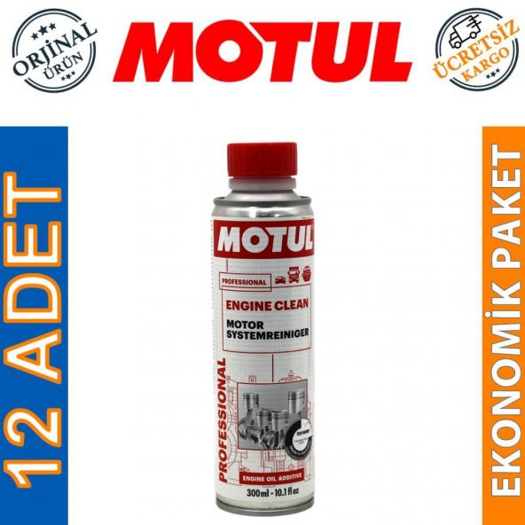 Motul Engine Clean 300 ML Motor İçi Sistem Temizleyici (12 Adet)