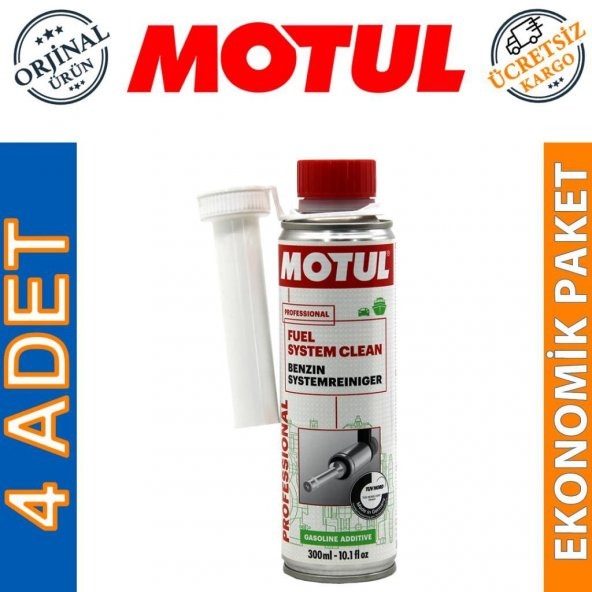 Motul Fuel System Clean 300 ML Benzin Yakıt Temizleyici (4 Adet)