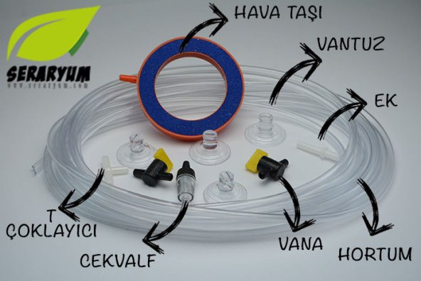 Venusaqua 408A Çift Çıkışlı Hava Motoru Akvaryum Halka Hava Seti - 2