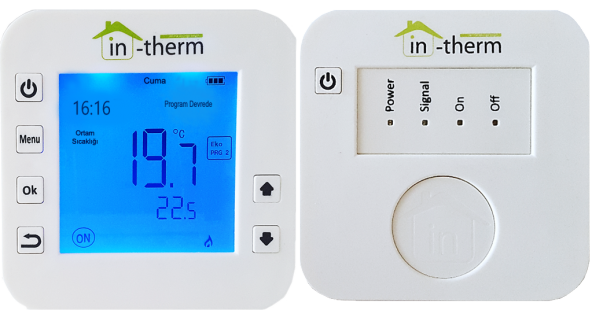 in-therm MRL 300 RF TM Dijital Kablosuz Programlanabilir Oda Termostatı