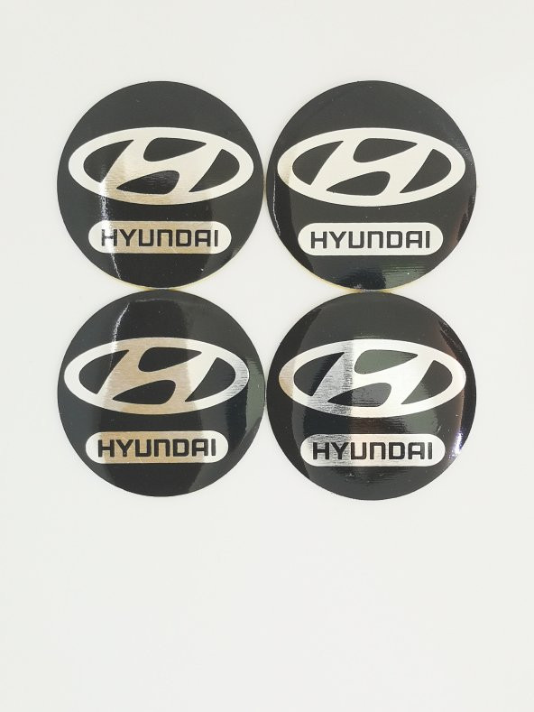 Hyundai Siyah 54mm Jant Sticker
