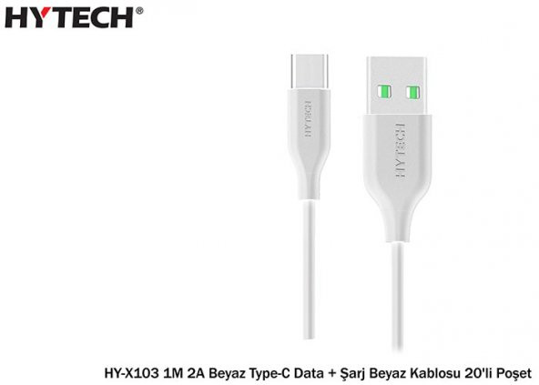 Hytech HY-X103 1M 2A Beyaz Type-C Data
