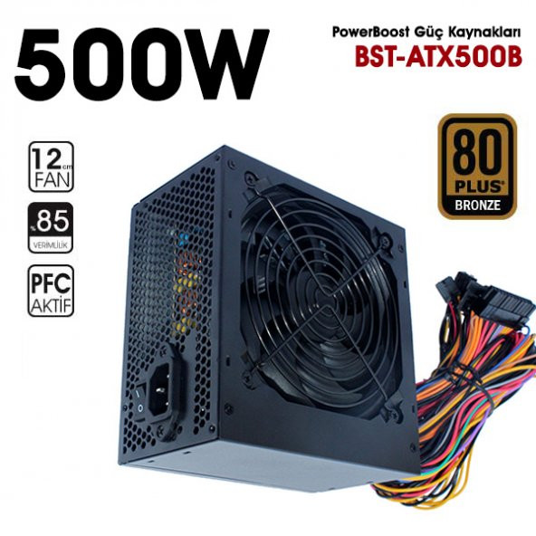 POWER BOOST BST-ATX500B 500W 80+ BRONZE 12CM PSU