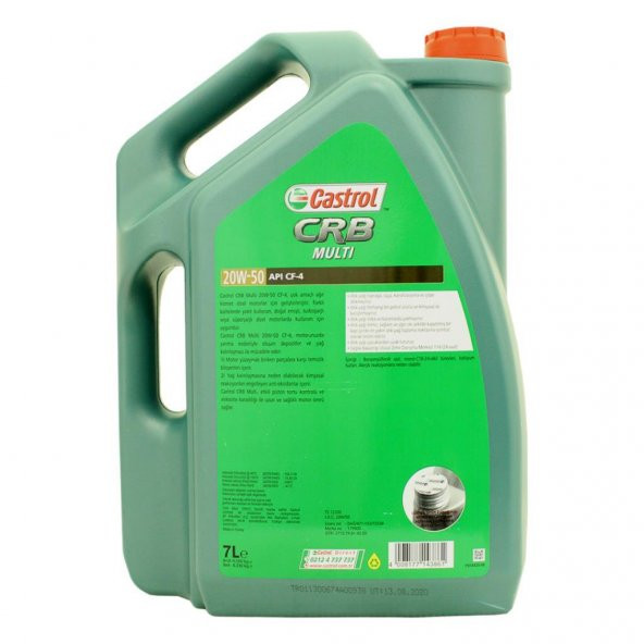Castrol CRB Multi 20W-50 7 Lt Ağır Vasıta Dizel Motor Yağı - Resim 4