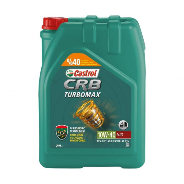 Castrol Crb Turbomax 10W-40 E4/E7 20 Lt Partiküllü Motor Yağı