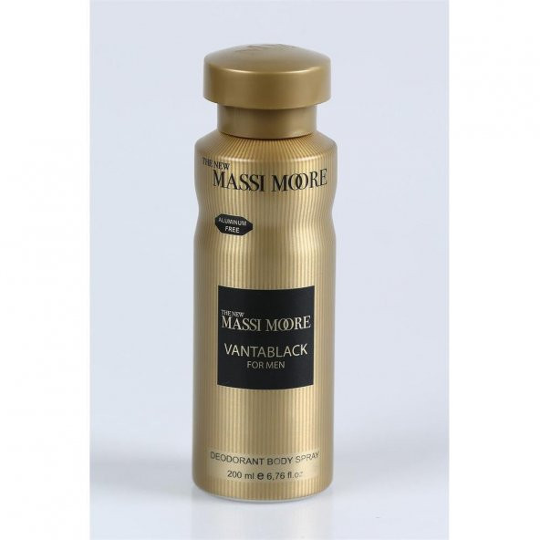 The New Massi Moore Vantablack Erkek Deodorant 200 ML