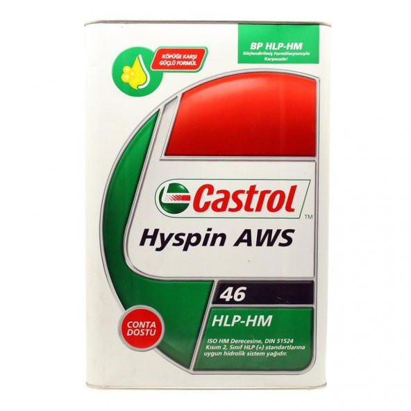 Castrol Hyspin AWS 46 15 Kg Aşınma Önleyici Hidrolik Sistem Yağı