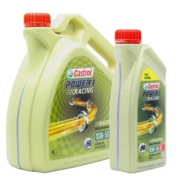 Castrol Power 1 Racing 10W-50 4T 1 Lt Motosiklet Yağı - Resim 5