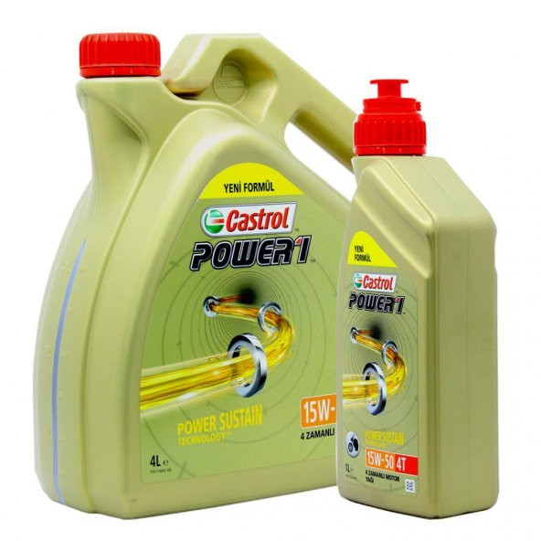 Castrol Power 1 4T 15W-50 4 Lt 4 Zamanlı Motosiklet Yağı - 5