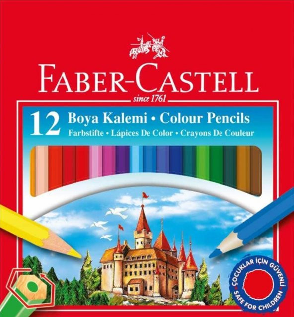 Faber Castell Kuru Boya Kalemi 12 Renk Küçük Boy