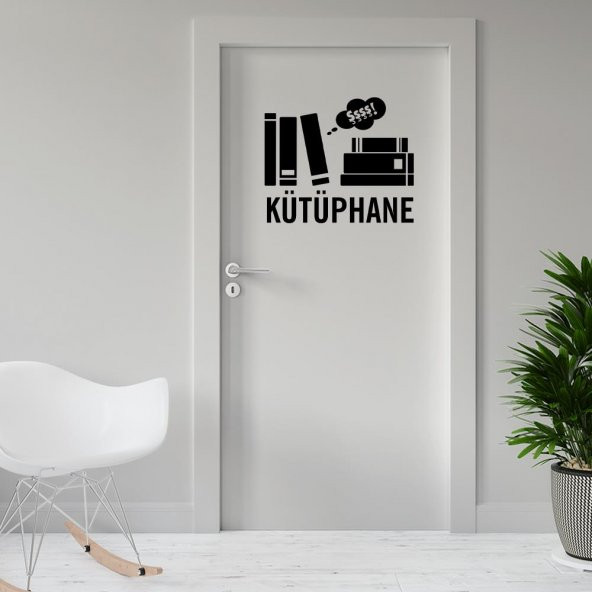 Kütüphane Odası İçin Kapı Dekor Tasarımı Duvar Sticker, Çıkartma - 8