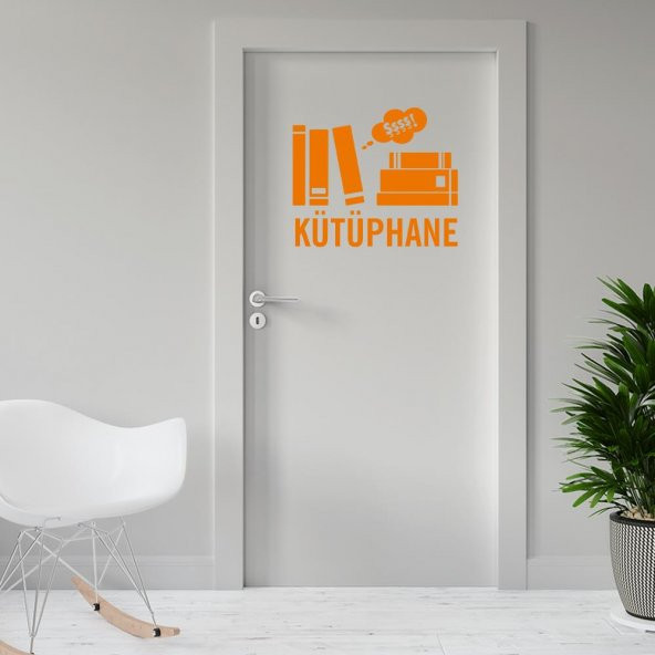 Kütüphane Odası İçin Kapı Dekor Tasarımı Duvar Sticker, Çıkartma - 9