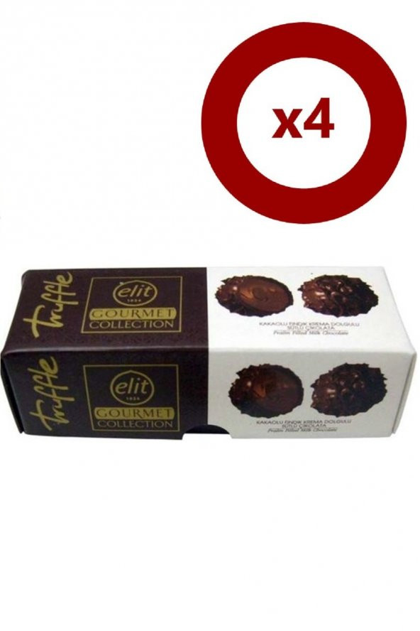 Elit 42 Gr Gourmet Çikolata Collection Truffle 3 Adet 4lü Set - 1