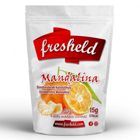Fresheld Dondurularak Kurutulmuş Dilimlenmiş Mandalina 15G
