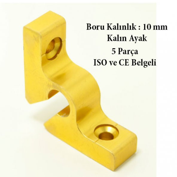 GUL 2 Merdiven Halı Dip Çubuğu Takımı Kalın Ayak Gold 5 Parça - 5