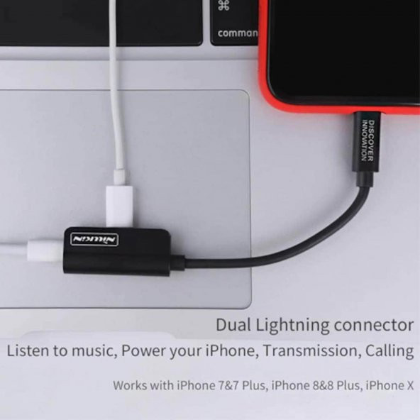 Nillkin Rock Power iPhone Şarj ve Ses Dönüştürücü Kablosu