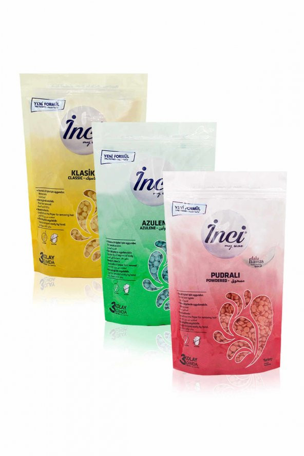 İnci Ağda 3 Paket - Pudralı, Azulen, Naturel