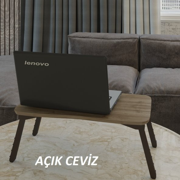 Laptop Sehpa Çalışma Kahvaltı Masası Açık Ceviz - 2