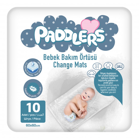 Paddlers Bebek Bakım Örtüsü 10'Lu 60X60