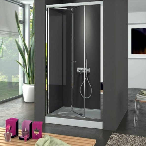 Duşakabincim 106 Cm Katlanır Sürgülü Cam Duşakabin