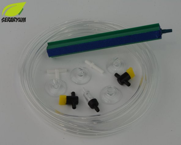 Akvaryum Hava Motoru Seti (Hava Motoru+Sünger Filtre+15 cm Hava Seti) - 2