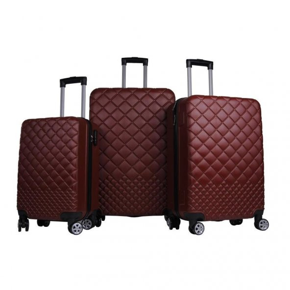 BvLX Trendy ABS Dayanıklı 3lü Valiz Seti Farklı Renkli - 3