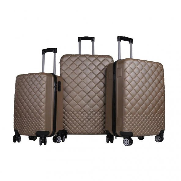 BvLX Trendy ABS Dayanıklı 3lü Valiz Seti Farklı Renkli - 5