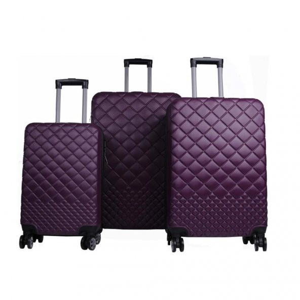 BvLX Trendy ABS Dayanıklı 3lü Valiz Seti Farklı Renkli - 9