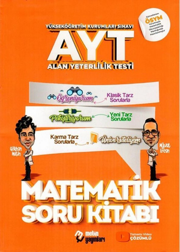 Metin Yayınları AYT Matematik Soru Kitabı