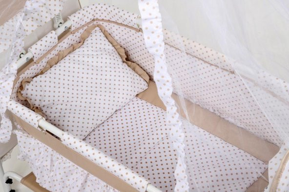 TommyBaby Lüx Cibinlik Tüllü Sallanabilir Bebek Beşiği - 6