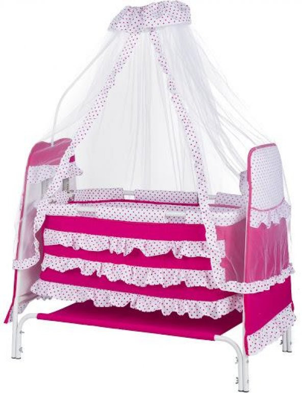TommyBaby Lüx Cibinlik Tüllü Sallanabilir Bebek Beşiği - 7